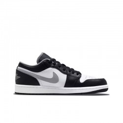 Nike Air Jordan 1 Low Black White Gray Shadow Men and Women AJ1 Basketball Shoes 553558-040