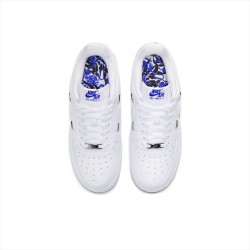 Nike AF1 Women Air Force One Four-hook White Blue Low-top Shoes CT1990-100