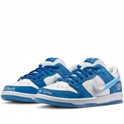 Born x Raised x Nike Dunk SB Low Blue and White Joint Sneakers FN7819-400