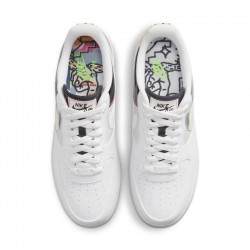 Nike Air Force 1 AF1 White Black Halloween Low Top Sneakers DV1229-111