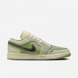 Nike Air Jordan 1 Low Men's Matcha Olive Green Low-top Sports Basketball Shoes FD6819-300